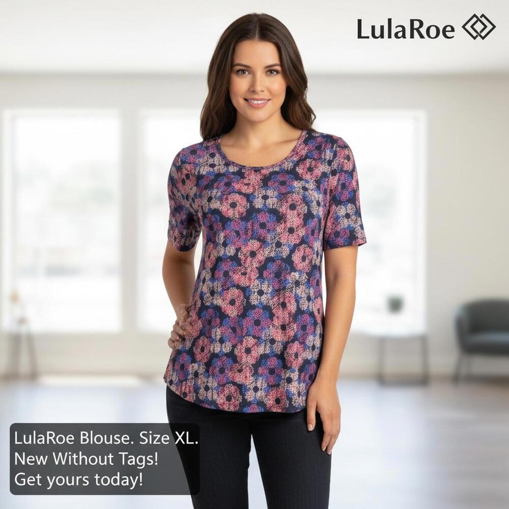 LulaRoe XL Floral Print Blouse - New Without Tags - Picture 2 of 7